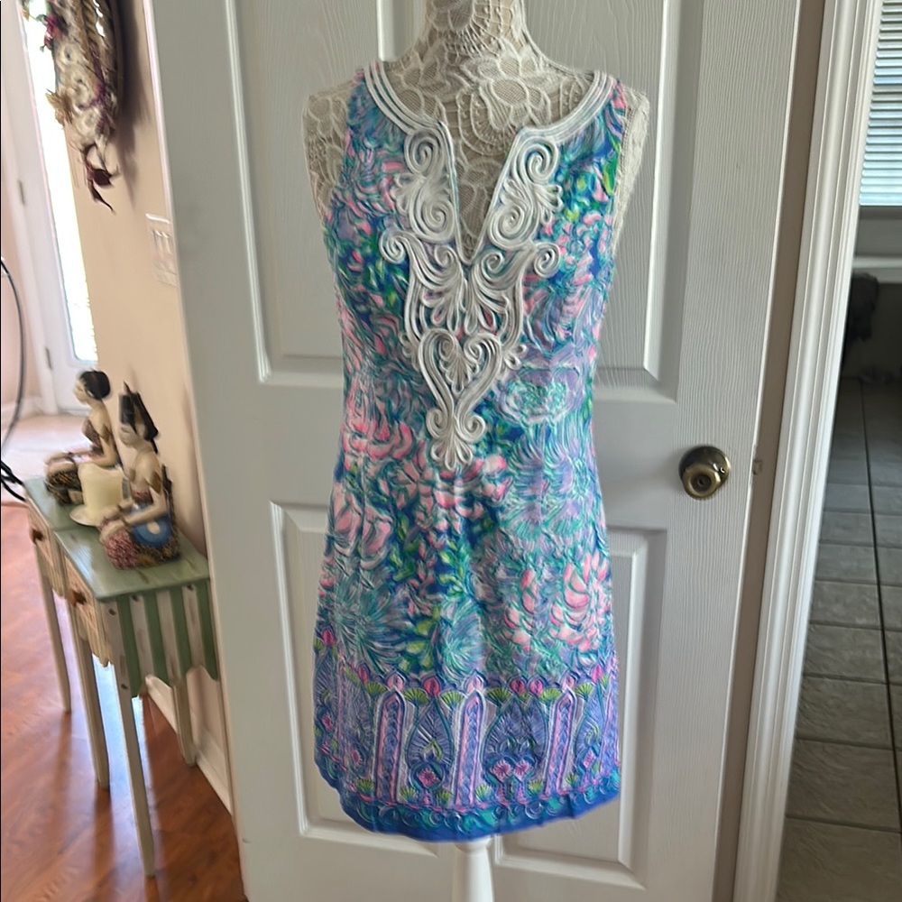 Lilly Pulitzer Blue and Pink Mini Dress